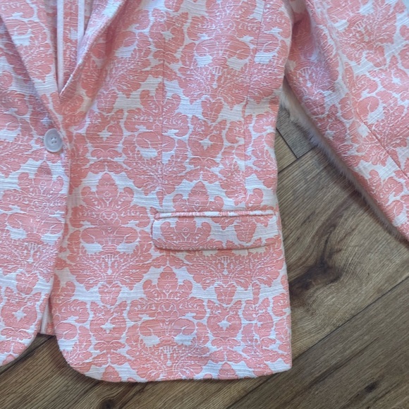 Jack Wills Coral Jacquard Print Fairlawn Blazer - Picture 8 of 12